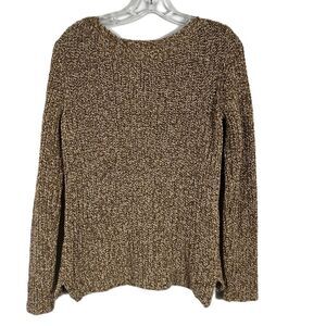 Lauren Ralph Lauren Womens Brown Pullover Scoop Neck Cotton Knit Sweater Small